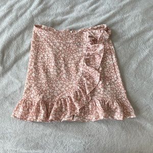 Floral wrap skirt